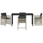 vidaXL Ensemble de salle à manger pour jardin 5 Pièces Gris clair