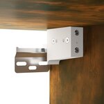 vidaXL Armoire à miroir avec LED Chêne fumé 76x15x55 cm
