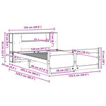 vidaXL Lit bibliothèque sans matelas 120x200 cm bois de pin massif