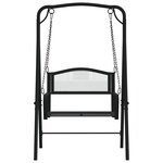 vidaXL Balancelle 124 cm Noir Acier