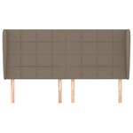 vidaXL Tête de lit avec oreilles Taupe 183x23x118/128 cm Tissu