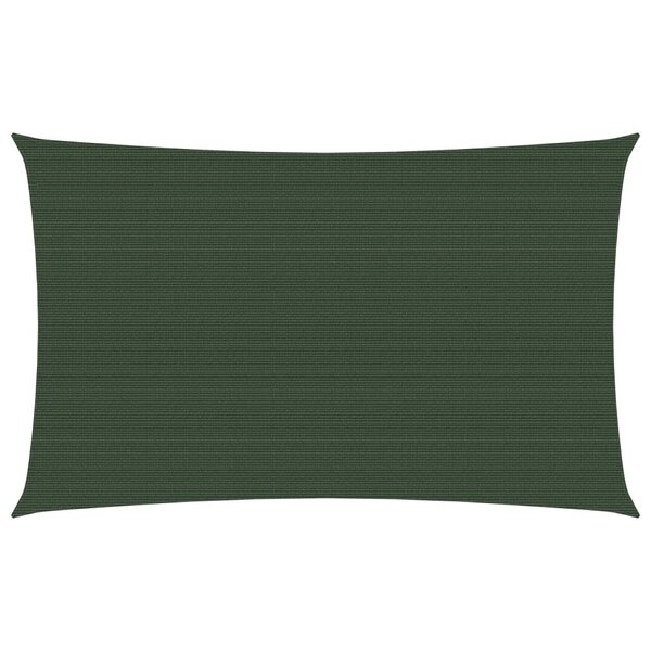 vidaXL Voile d'ombrage 160 g/m² Vert foncé 5x7 m PEHD