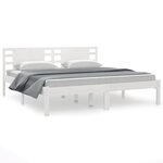 vidaXL Cadre de lit sans matelas blanc 200x200 cm bois massif de pin