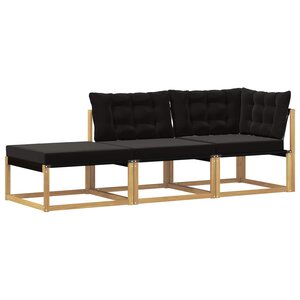 vidaXL Ensemble de canapés d'extérieur Bois d'Acacia Massif Blanc