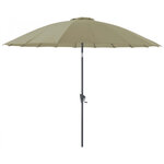 Parasol terrasse en fibre de verre pagode 300 cm argile