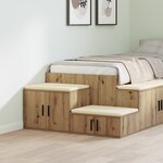 Meuble de rangement vidaXL en chêne  118x41x40 cm  en bois aggloméré