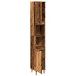 vidaXL Armoire de salle de bain vieux bois 30x30x190cm bois ingénierie