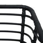 vidaXL Chaises de jardin lot de 2 avec coussins Résine tressée Noir