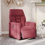 vidaXL Fauteuil inclinable électrique Rouge bordeaux Tissu