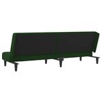 vidaXL Canapé-lit à 2 places Vert foncé Velours