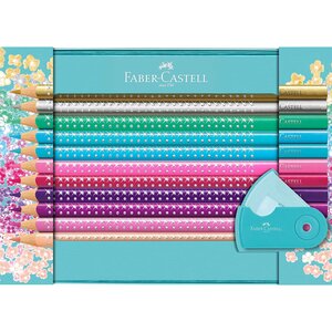 Coffret cadeau Sparkle  20 crayons de couleur et 1 taille-crayon Mini FABER-CASTELL