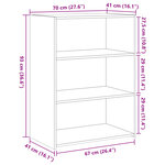 vidaXL Buffet gris béton 70x41x93 cm bois d'ingénierie