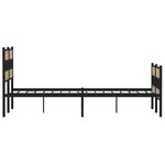 vidaXL Cadre de lit en métal sans matelas chêne sonoma 140x190 cm