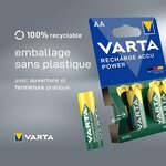 4 Batteries Rechargeables NiMH AAA 1.2 V 1000 mAh VARTA