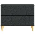 vidaXL Table de chevet Noir 62 x 34 5 x 48 cm Bois d'ingénierie