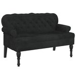 vidaXL Banc avec dossier noir 119 5x64 5x75 cm velours