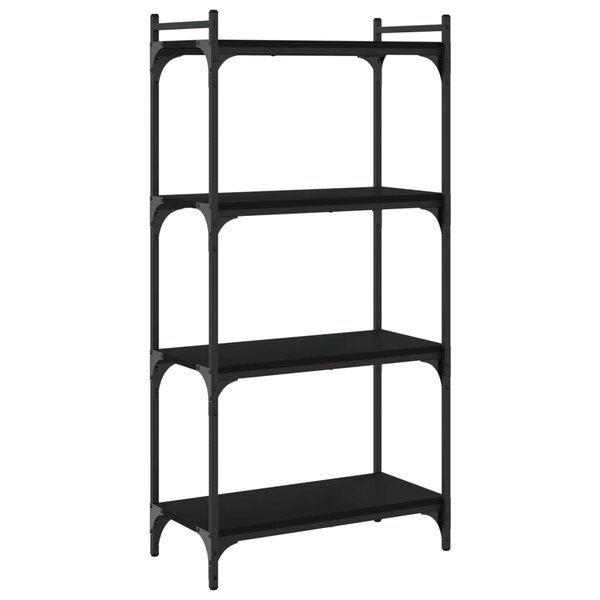 vidaXL Bibliothèque à 4 niveaux noir 60x30x120 cm bois d'ingénierie
