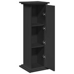 vidaXL Piédestal avec rangement noir 31x30x90 cm bois d'ingénierie