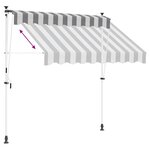 vidaXL Auvent rétractable manuel Anthracite et blanc 250 cm
