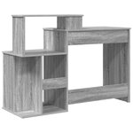 vidaXL Bureau avec rangement Gris Sonoma 120 5 x 44 x 88 5 cm Bois d'ingénierie