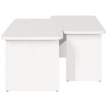 vidaXL Table basse 2 Pièces Blanc 100 x 69 x 35.5 cm Bois de pin massif