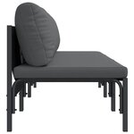 vidaXL Mobilier de jardin avec coussin 3 Pièces Anthracite Acier