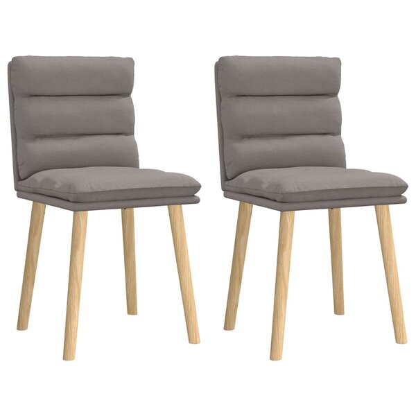 vidaXL Chaises à manger lot de 2 taupe tissu