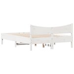 vidaXL Cadre de lit sans matelas blanc 140x200 cm bois de pin massif