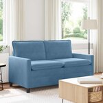 vidaXL Canapé Bleu 156 x 81 x 87 5 cm Tissu