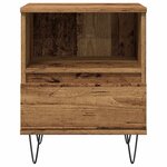 vidaXL Table de chevet vieux bois 40x35x50 cm bois d’ingénierie
