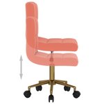 vidaXL Chaises pivotantes à manger lot de 2 rose velours