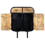 vidaXL Buffet 60x30x75 cm Bois de manguier massif et fer