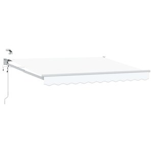 vidaXL Auvent rétractable électrique Blanc 3 5 x 2 5 m