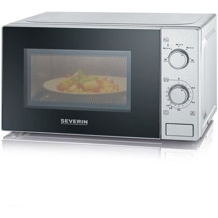 SEVERIN 7895 - Micro-ondes - 20 L - 700 W - Diametre plateau 25,4 cm - Noir inox