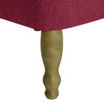 vidaXL Chaises françaises lot de 2 rouge bordeaux tissu