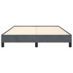 vidaXL Cadre de lit gris foncé 152x203 cm velours