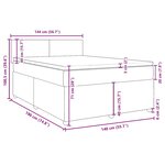 vidaXL Sommier à lattes de lit avec matelas Bleu 140x190 cm Tissu