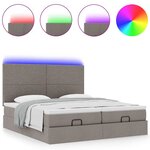 VidaXL Cadre de lit ottoman avec matelas taupe 200x200cm tissu