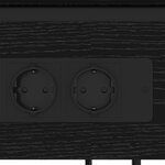 vidaXL Cabinet de chevet Chêne noir 28.1 x 40.9 x 75 cm