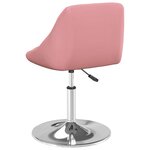 vidaXL Chaises à manger pivotantes lot de 4 Rose Velours