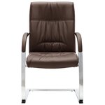 vidaXL Chaise de bureau cantilever Marron Similicuir