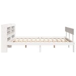 vidaXL Cadre de lit sans matelas blanc 140x190 cm bois de pin massif
