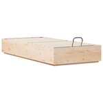 vidaXL Cadre de lit ottoman Naturel 90 x 190 cm Pin massif