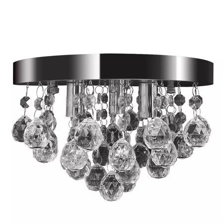 Icaverne - Lampes Admirable Lustre plafonnier contemporain cristal lampe chromé