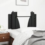 vidaXL Coussin de tête de lit noir et blanc 100 cm similicuir