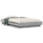 vidaXL Cadre de lit sans matelas gris béton 75x190 cm