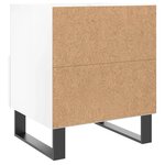 vidaXL Table de chevet blanc brillant 40x35x47 5 cm bois d’ingénierie