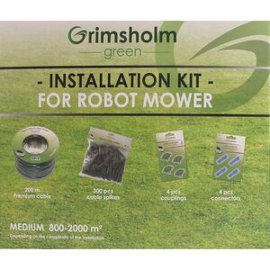 JARDIN PRATIC Kit réparation avec câble d'installation - 0,93 mm² x 200m, 4 connecteurs chargeur, 4 connecteurs isolés et 300 clous