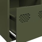 vidaXL Buffet vert olive 101 5x39x73 5 cm acier laminé à froid