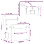 vidaXL Fauteuil de massage inclinable électrique rouge similicuir